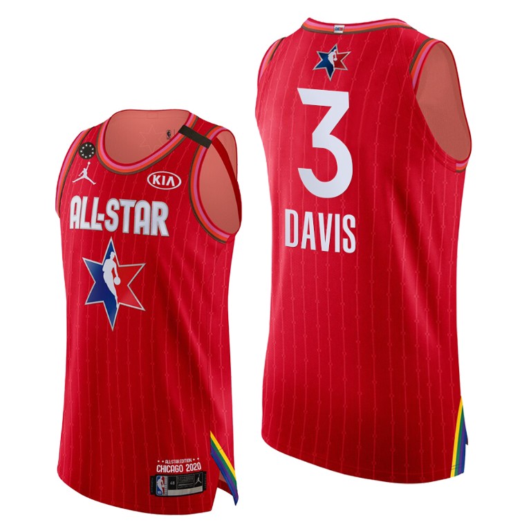 Men's Los Angeles Lakers Anthony Davis #3 NBA Authentic 2020 Game All-Star Red Basketball Jersey ILQ1483FW